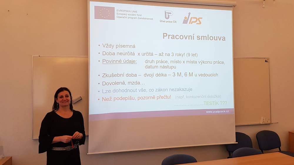 Beseda se zástupkyní Úřadu práce ve Znojmě