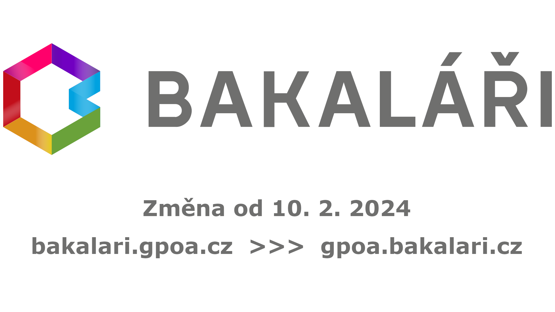 Bakaláři - změna internetové adresy